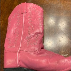 Pink cowboy boots